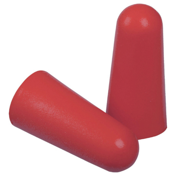 Red earplugs.