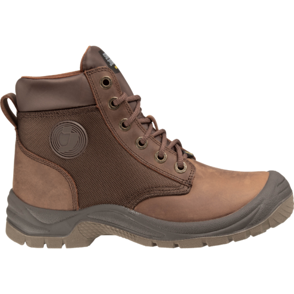 a brown boot with a white background