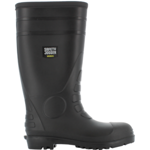 A black rubber boot providing protection and security.