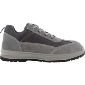 Stylish and comfortable men's grey safety shoes.