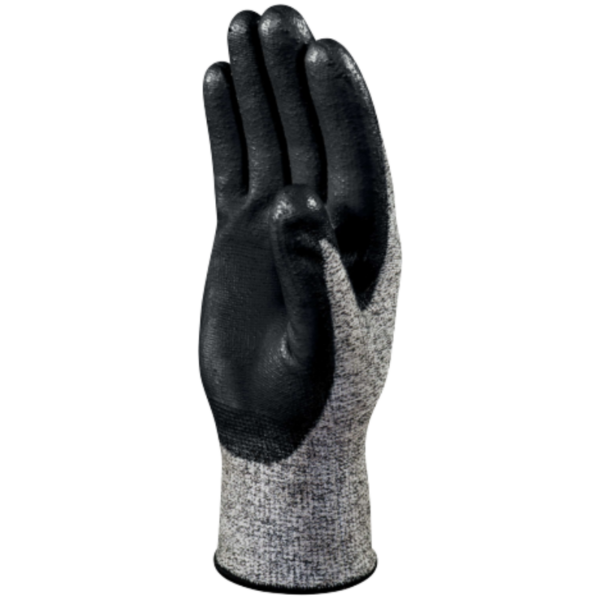 A black and gray gloves.