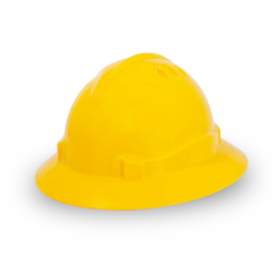 Yellow hard hat on black background, symbolizing safety and construction work.